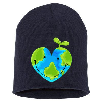 Earth Heart Earth Day Short Acrylic Beanie