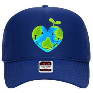 Earth Heart Earth Day High Crown Mesh Back Trucker Hat