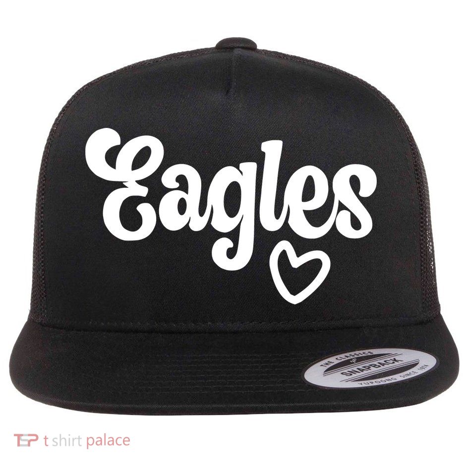 Eagle_s Heart Flat Bill Trucker Hat