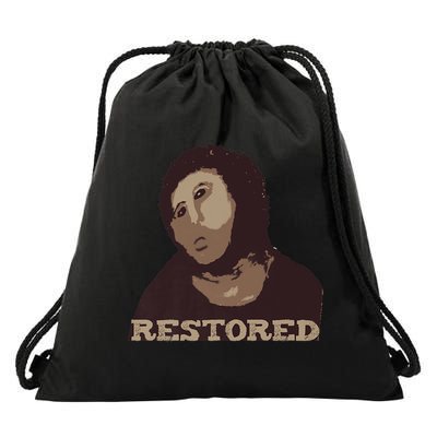 Ecce Homo Ecce Mono Fresco Painting Restoration Drawstring Bag