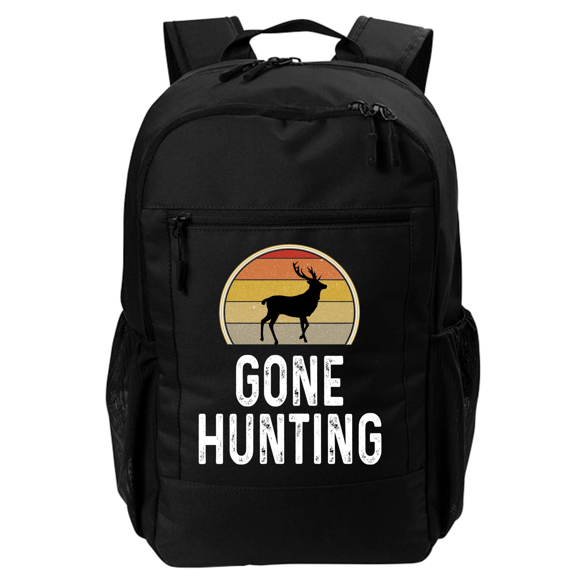 Elk Hunter Funny Gift Funny Elk Hunting Gift Gone Hunting Retro Funny Gift Backpack