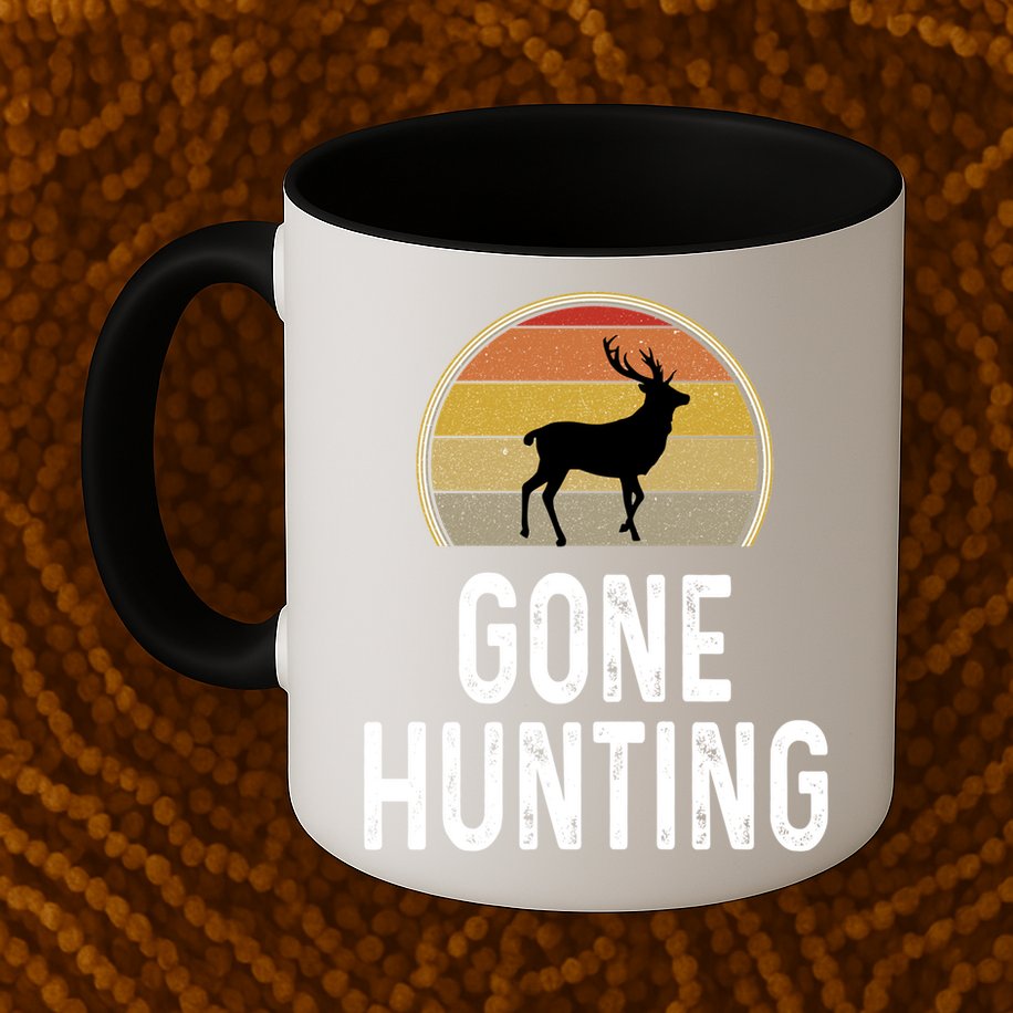 Elk Hunter Funny Gift Funny Elk Hunting Gift Gone Hunting Retro Funny Gift Mug