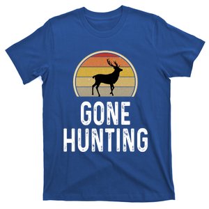 Elk Hunter Funny Gift Funny Elk Hunting Gift Gone Hunting Retro Funny Gift T-Shirt