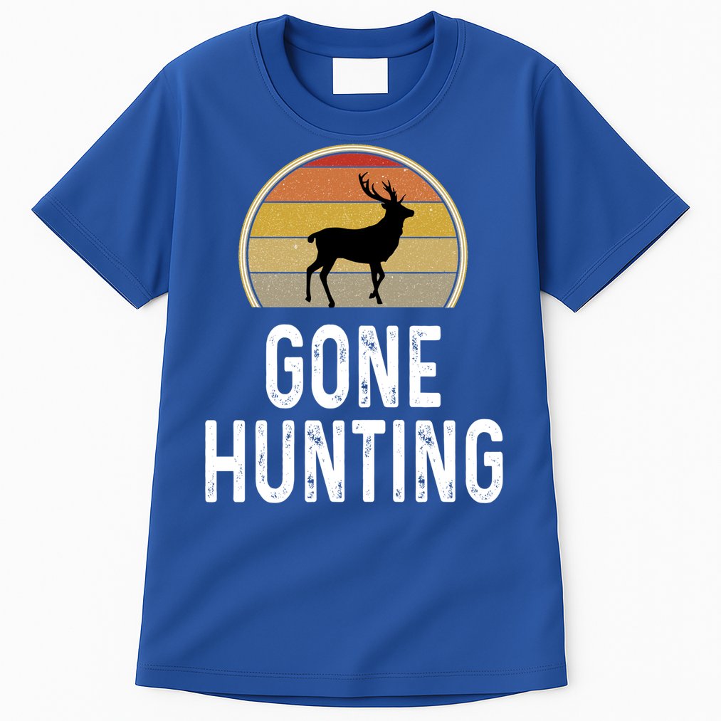 Elk Hunter Funny Gift Funny Elk Hunting Gift Gone Hunting Retro Funny Gift Tall T-Shirt