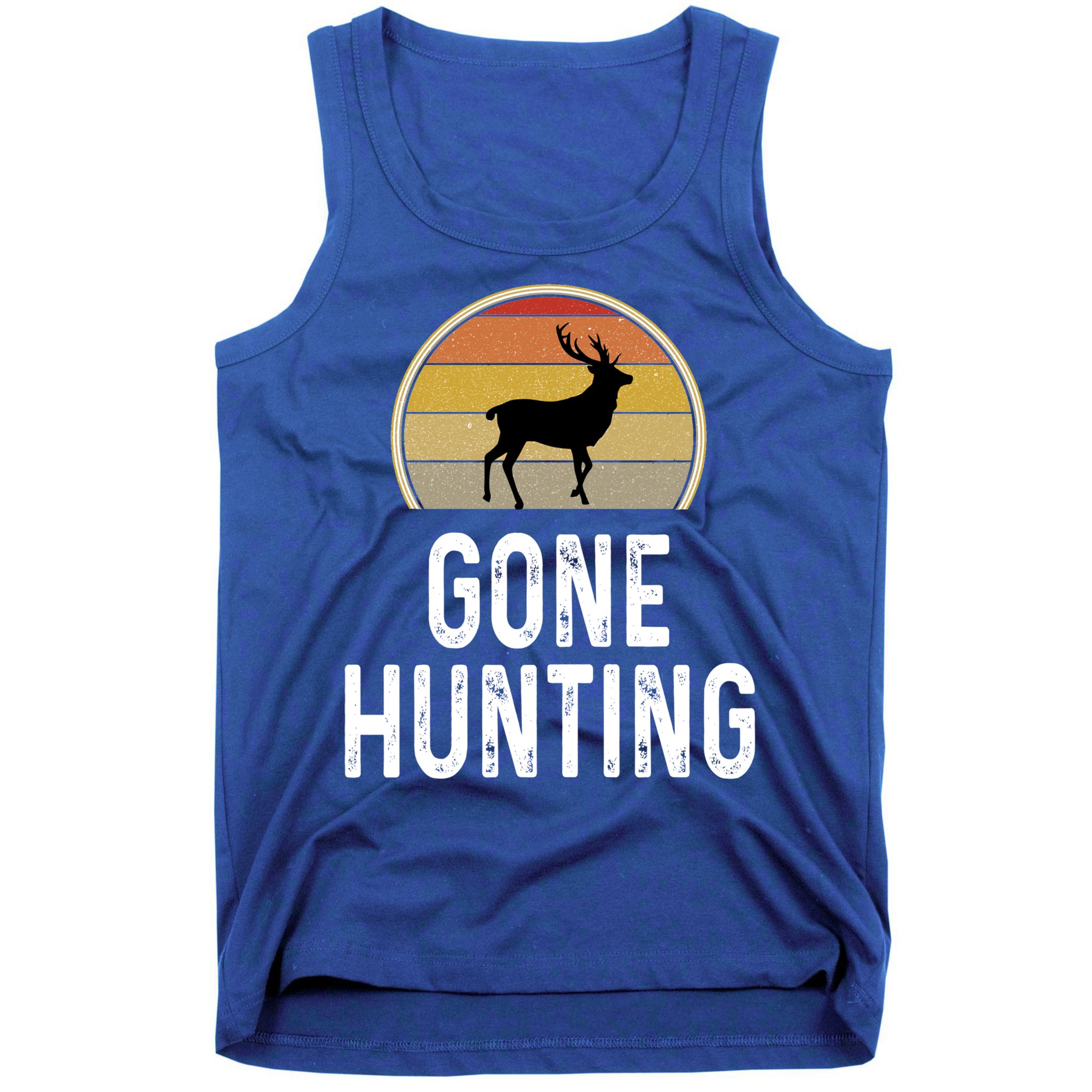 Elk Hunter Funny Gift Funny Elk Hunting Gift Gone Hunting Retro Funny Gift Tank Top