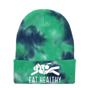 Eat Healthy Funny Naughty Couple Humor Joke Valentine Tie Dye 12in Knit Beanie