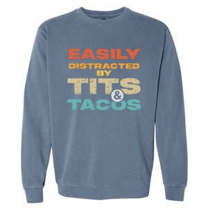 Eat Healthy Funny Sarcastic Eating Out Design Garment-Dyed Sweatshirt