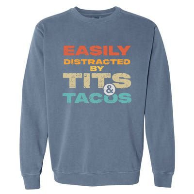 Eat Healthy Funny Sarcastic Eating Out Design Garment-Dyed Sweatshirt