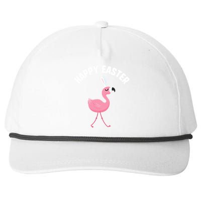 Easter Happy Flamingo Bunny Ears Pink Eggs Undefined Gift Snapback Five-Panel Rope Hat