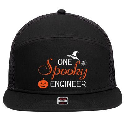 Engineer Halloween Funny Spooky Gift 7 Panel Mesh Trucker Snapback Hat