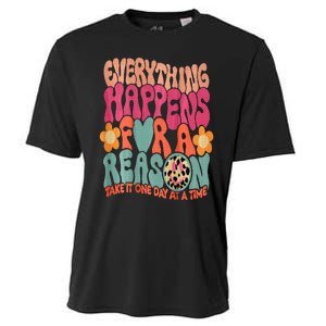 Everything Happens For A Reason Take It One Day (On Back) Cooling Performance Crew T-Shirt