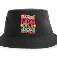 Everything Happens For A Reason Take It One Day (On Back) Sustainable Bucket Hat