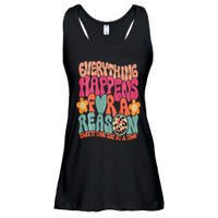 Everything Happens For A Reason Take It One Day (On Back) Ladies Essential Flowy Tank