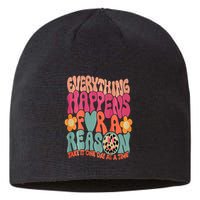 Everything Happens For A Reason Take It One Day (On Back) Sustainable Beanie