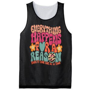 Everything Happens For A Reason Take It One Day (On Back) Mesh Reversible Basketball Jersey Tank