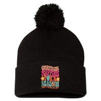 Everything Happens For A Reason Take It One Day (On Back) Pom Pom 12in Knit Beanie