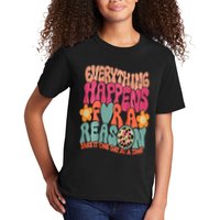 Everything Happens For A Reason Take It One Day (On Back) Kids T-Shirt
