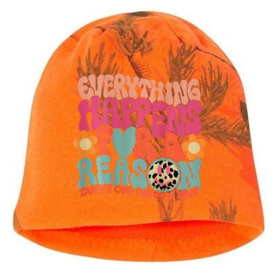 Everything Happens For A Reason Take It One Day Kati - Camo Knit Beanie