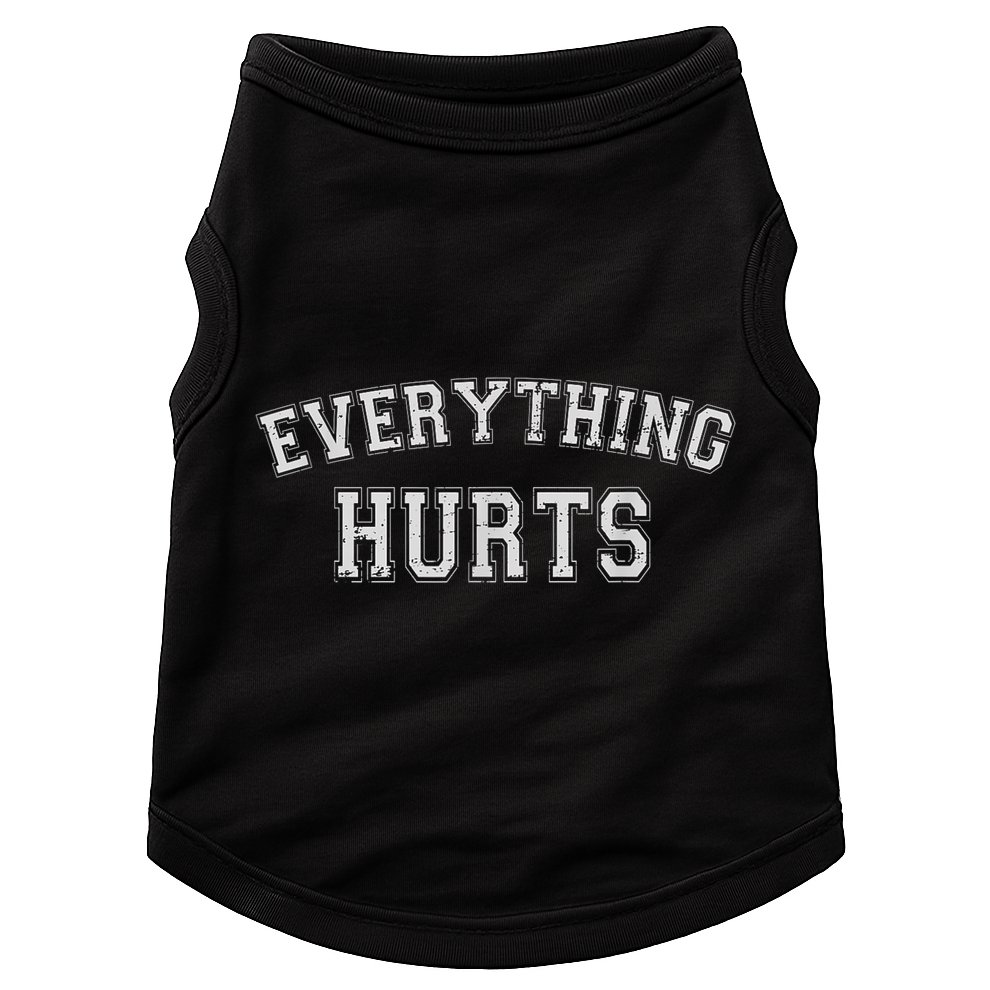 Everything Hurts Funny Gym Workout Gift Doggie Tank