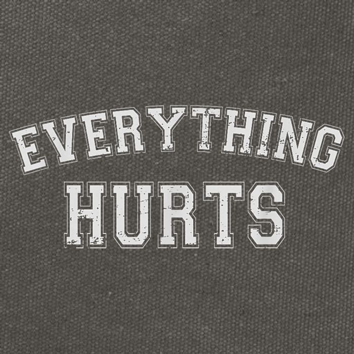 Everything Hurts Funny Gym Workout Gift Cotton Canvas Backpack