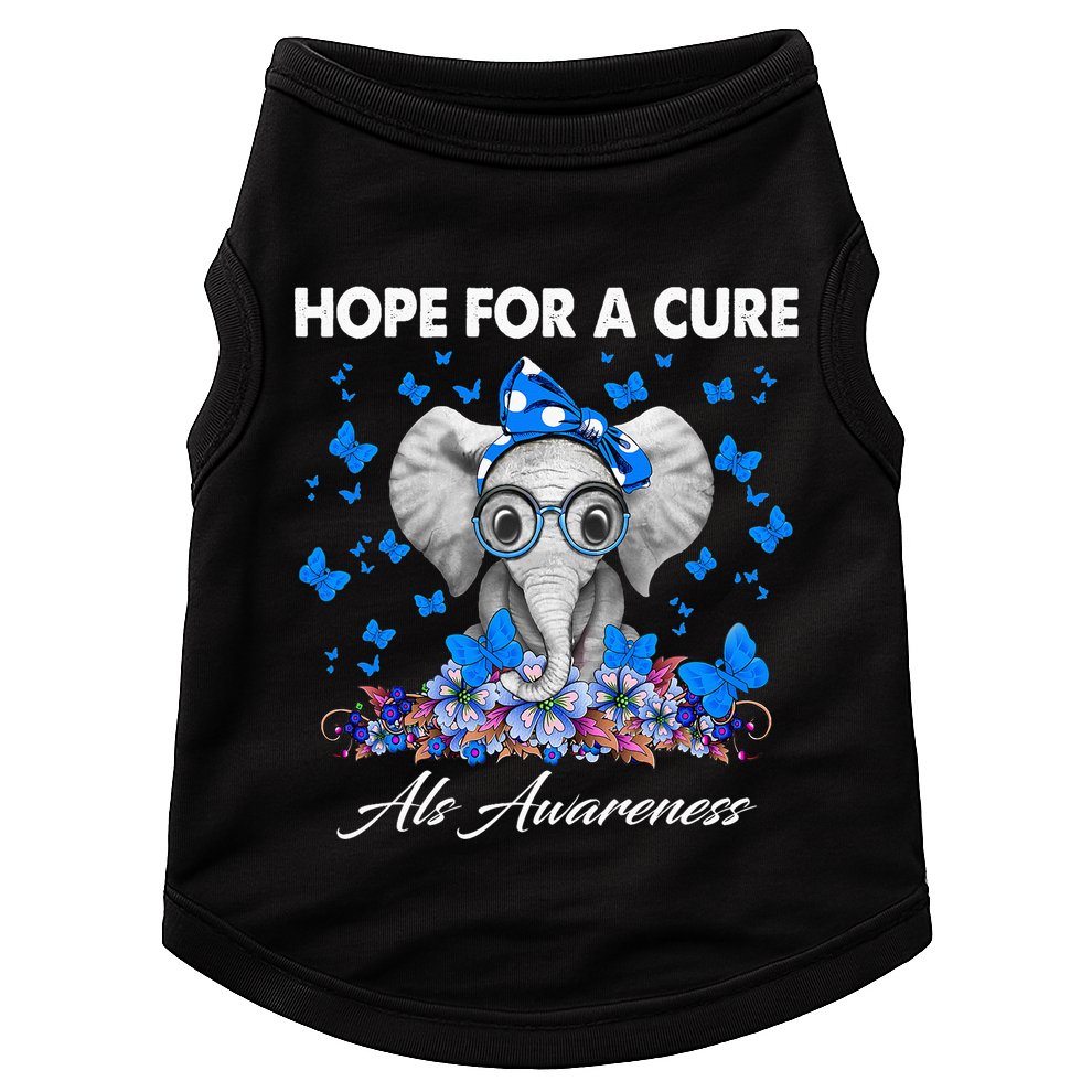 Elephant Hope For a Cure Als Awareness Doggie Tank