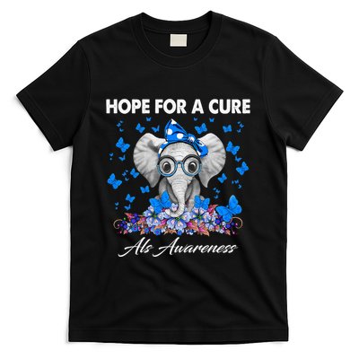 Elephant Hope For a Cure Als Awareness T-Shirt