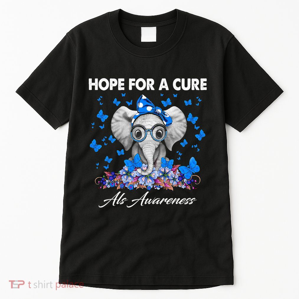 Elephant Hope For a Cure Als Awareness Tall T-Shirt