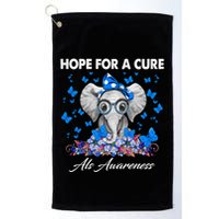 Elephant Hope For a Cure Als Awareness Golf Towel