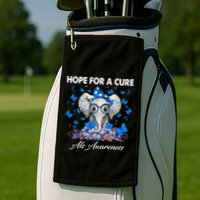 Elephant Hope For a Cure Als Awareness Golf Towel