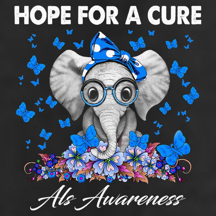 Elephant Hope For a Cure Als Awareness Golf Towel