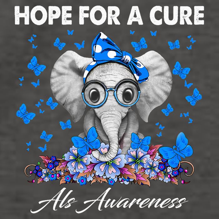 Elephant Hope For a Cure Als Awareness Vector Backpack
