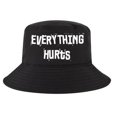 Everything Hurts Fitness Weightlifting Funny Gym Workout Cool Comfort Performance Bucket Hat