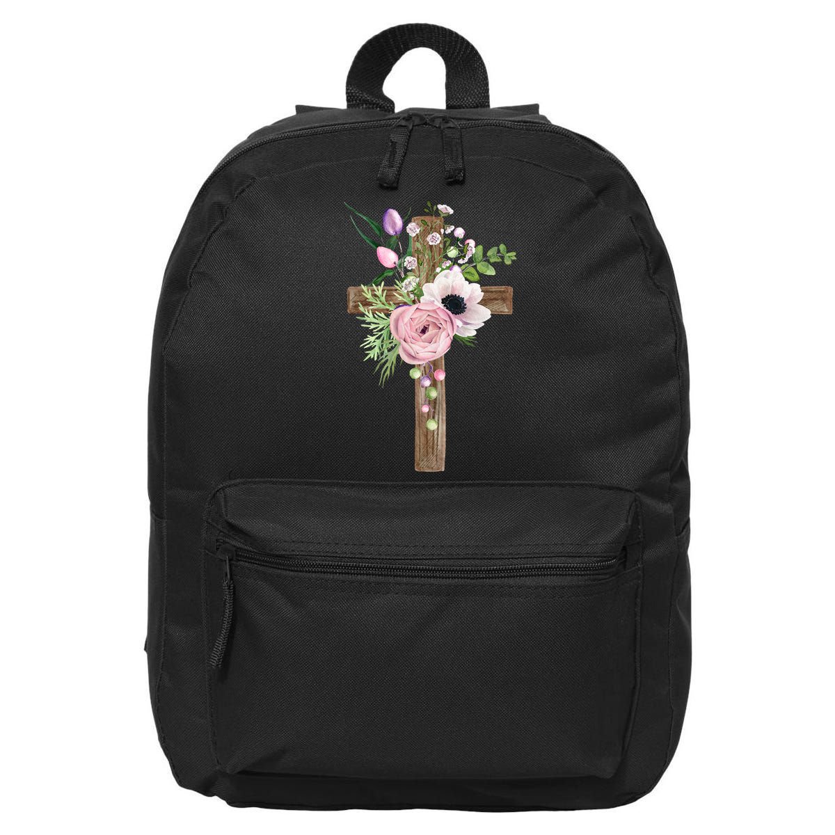 Easter Holiday Floral Cross 16 in Basic Backpack