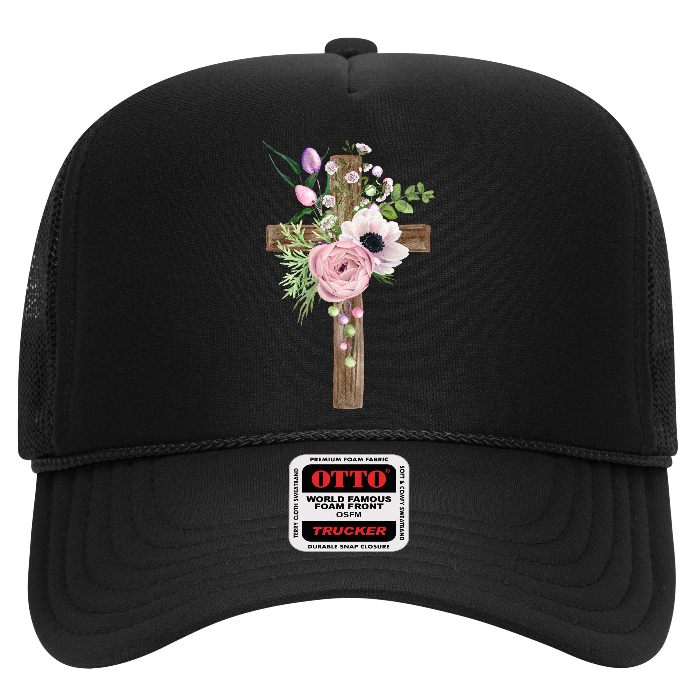 Easter Holiday Floral Cross Hat