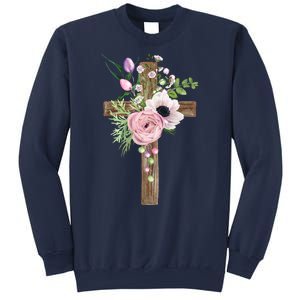 Easter Holiday Floral Cross Sweatshirt