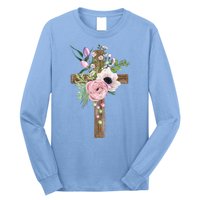 Easter Holiday Floral Cross Long Sleeve Shirt