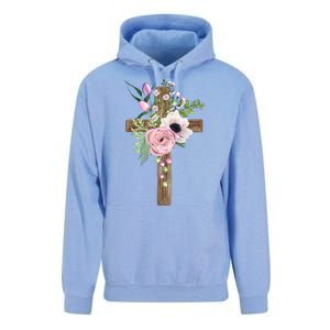 Easter Holiday Floral Cross Unisex Surf Hoodie