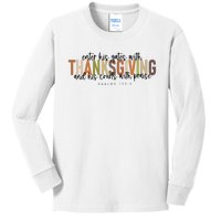 Enter His Gates With Thanksgiving And His Courts With Praise Kids Long Sleeve Shirt