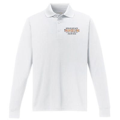 Enter His Gates With Thanksgiving And His Courts With Praise Performance Long Sleeve Polo