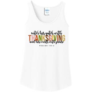 Enter His Gates With Thanksgiving And His Courts With Praise Ladies Essential Tank