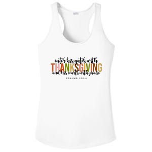 Enter His Gates With Thanksgiving And His Courts With Praise Ladies PosiCharge Competitor Racerback Tank