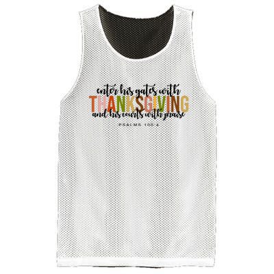 Enter His Gates With Thanksgiving And His Courts With Praise Mesh Reversible Basketball Jersey Tank