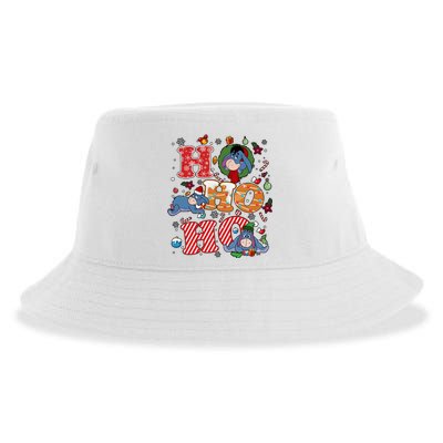 Eeyore Ho Ho Ho Cute Christmas Cute Lover Santa Claus Sustainable Bucket Hat