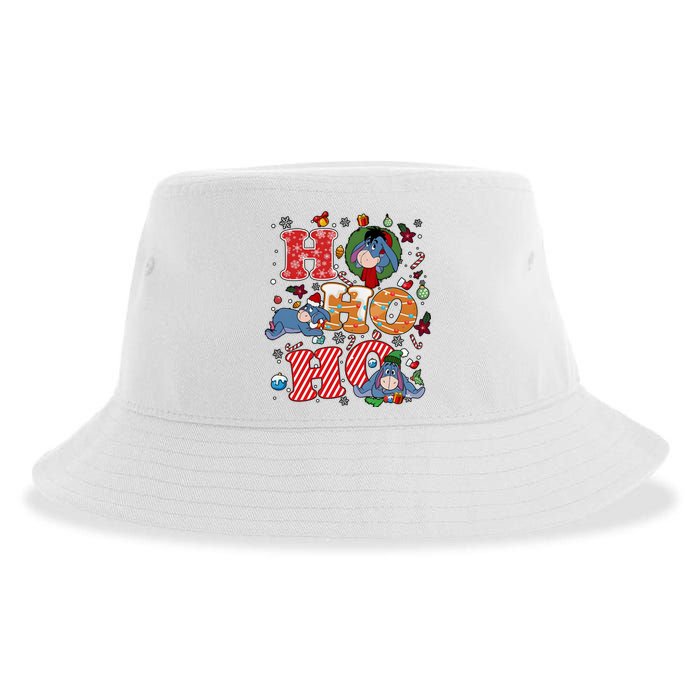 Eeyore Ho Ho Ho Cute Christmas Cute Lover Santa Claus Sustainable Bucket Hat