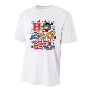 Eeyore Ho Ho Ho Cute Christmas Cute Lover Santa Claus Youth Performance Sprint T-Shirt