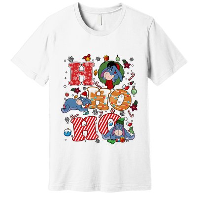 Eeyore Ho Ho Ho Cute Christmas Cute Lover Santa Claus Premium T-Shirt