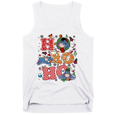 Eeyore Ho Ho Ho Cute Christmas Cute Lover Santa Claus Tank Top