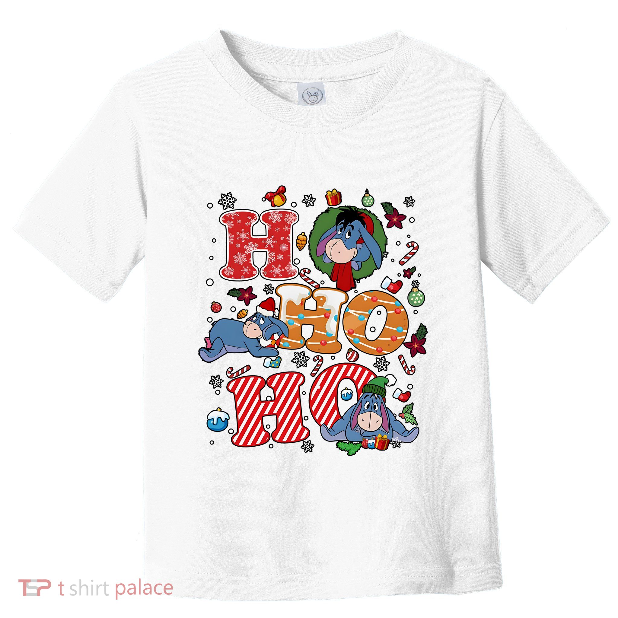 Eeyore Ho Ho Ho Cute Christmas Cute Lover Santa Claus Toddler T-Shirt