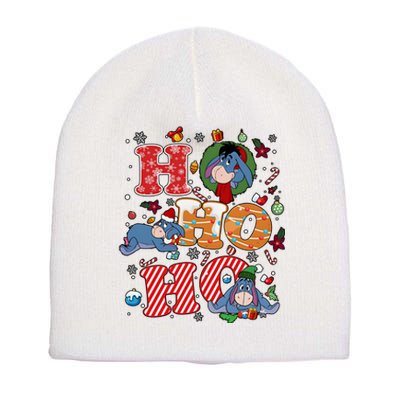 Eeyore Ho Ho Ho Cute Christmas Cute Lover Santa Claus Short Acrylic Beanie