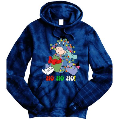 Eeyore Ho Ho Ho Cute Eeyore Merry Christmas Tie Dye Hoodie